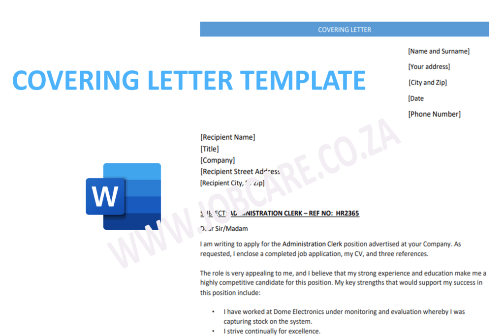 Covering Letter Template WORD