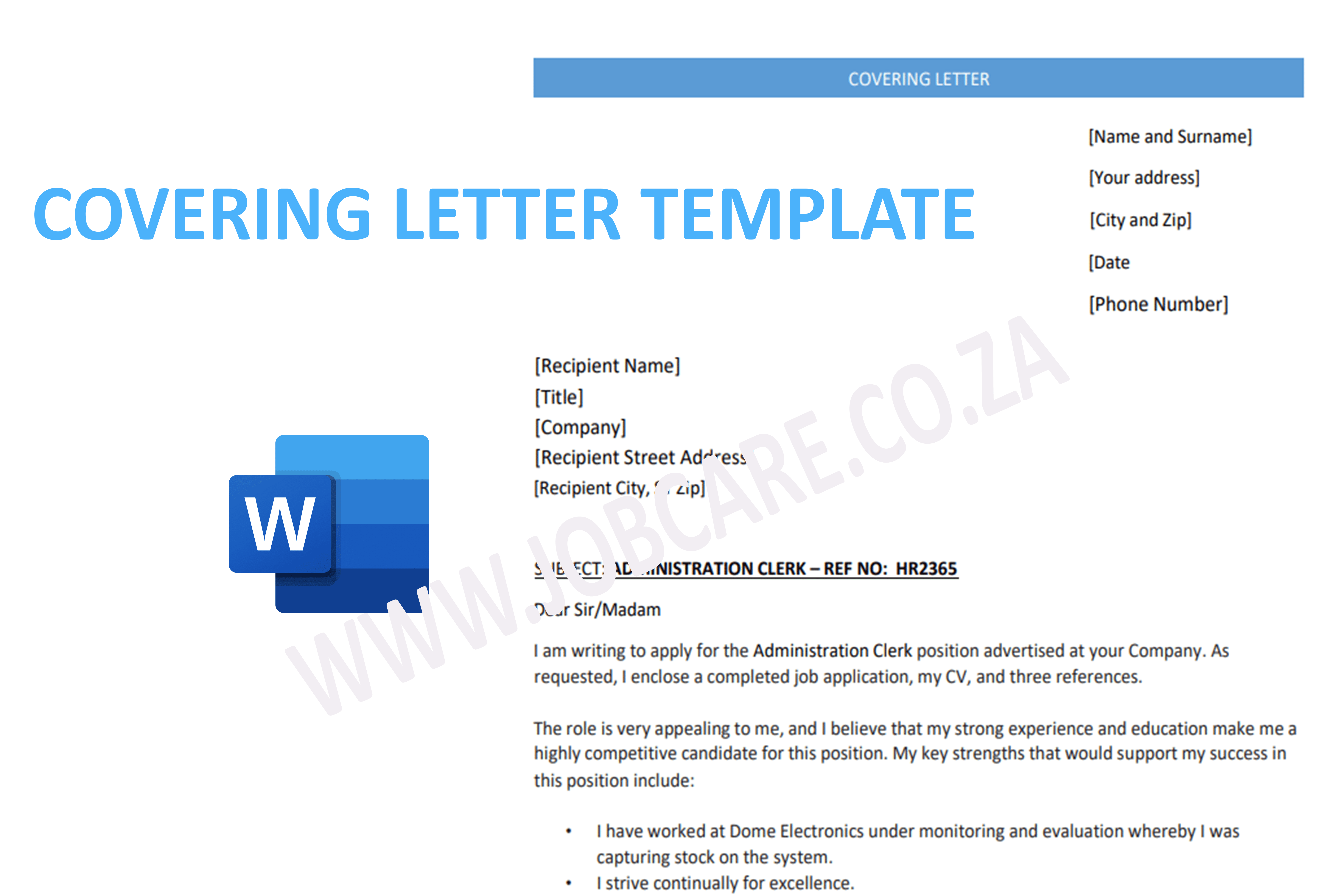 Cover Letter Template WORD