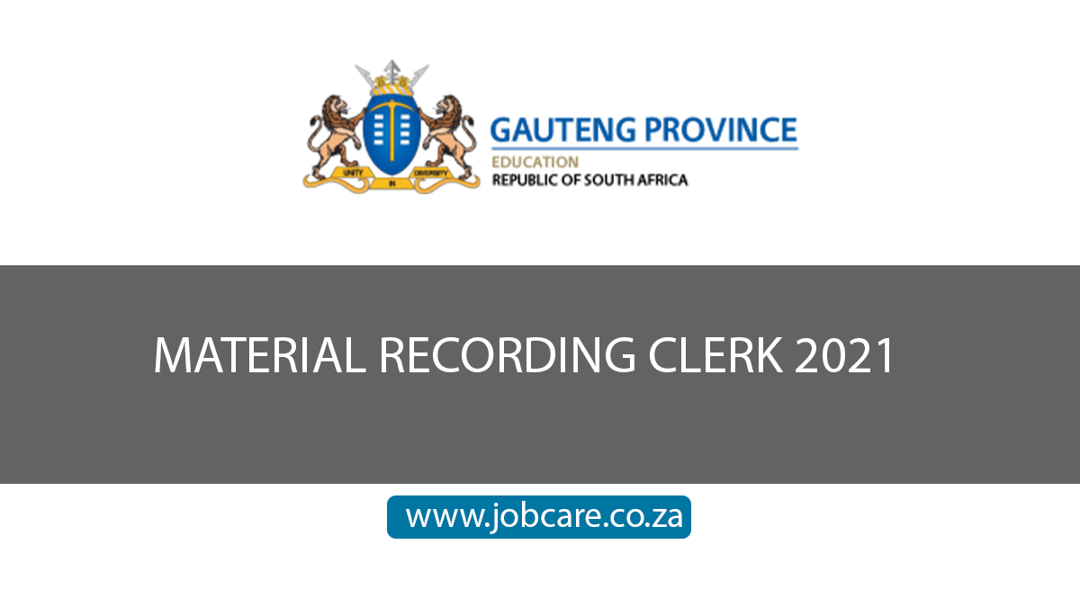 MATERIAL RECORDING CLERK 2021