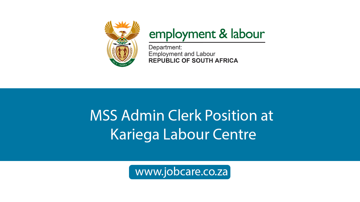 MSS Admin Clerk Position at Kariega Labour Centre
