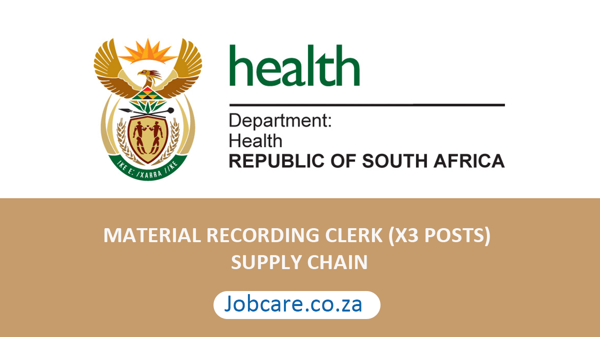 MATERIAL RECORDING CLERK (X3 POSTS) SUPPLY CHAIN