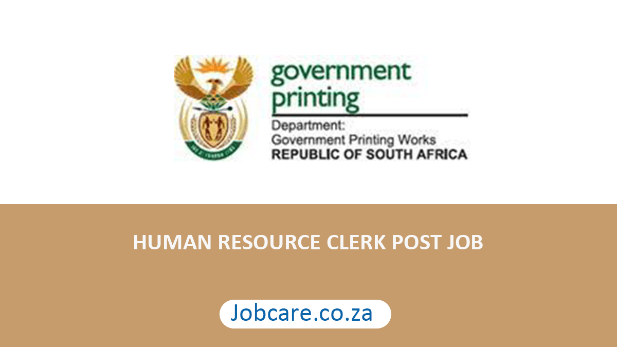 HUMAN RESOURCE CLERK POST JOB