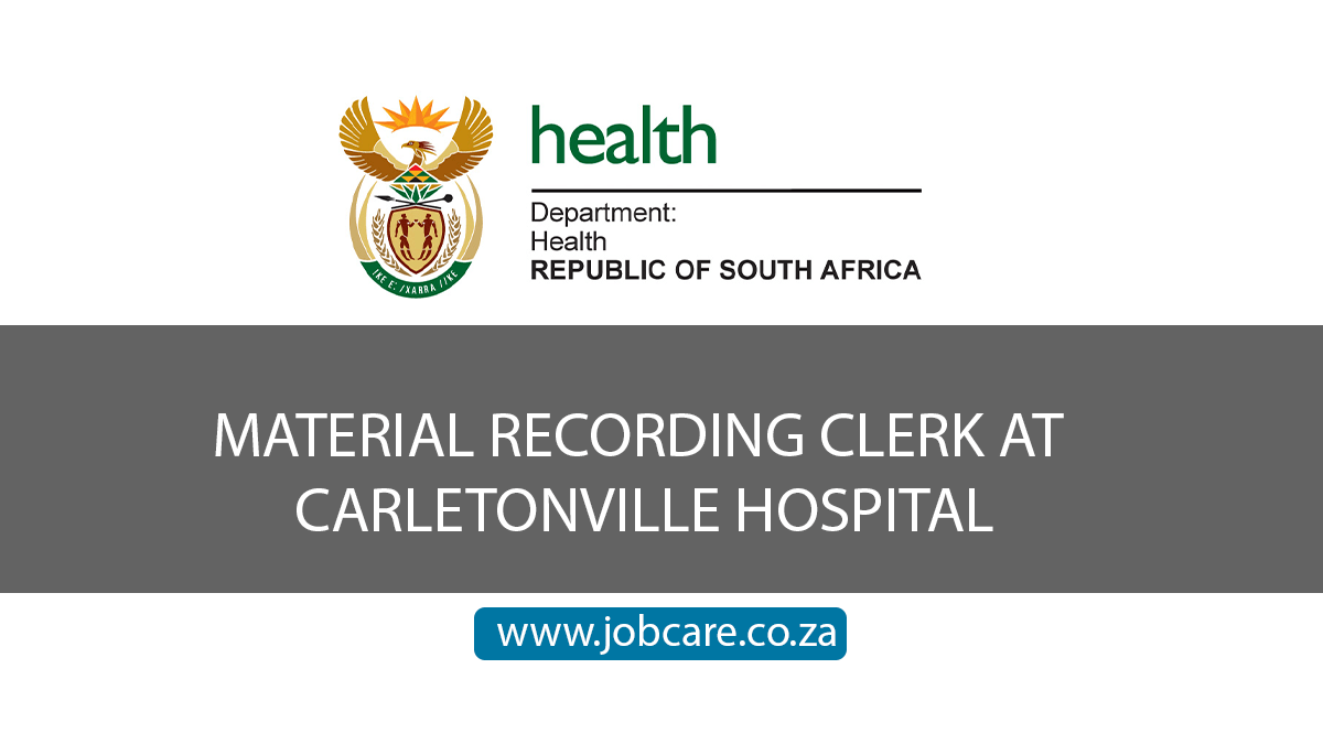 MATERIAL RECORDING CLERK AT CARLETONVILLE HOSPITAL