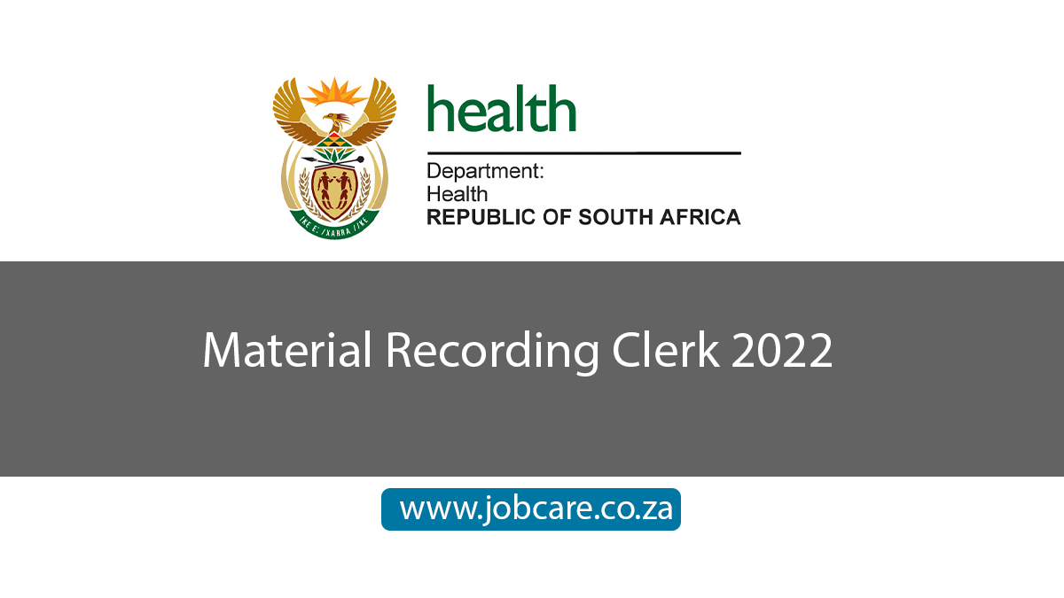 Material Recording Clerk Vacancy 2022