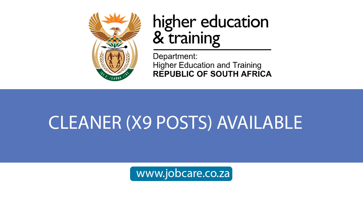 CLEANER (X9 POSTS) AVAILABLE