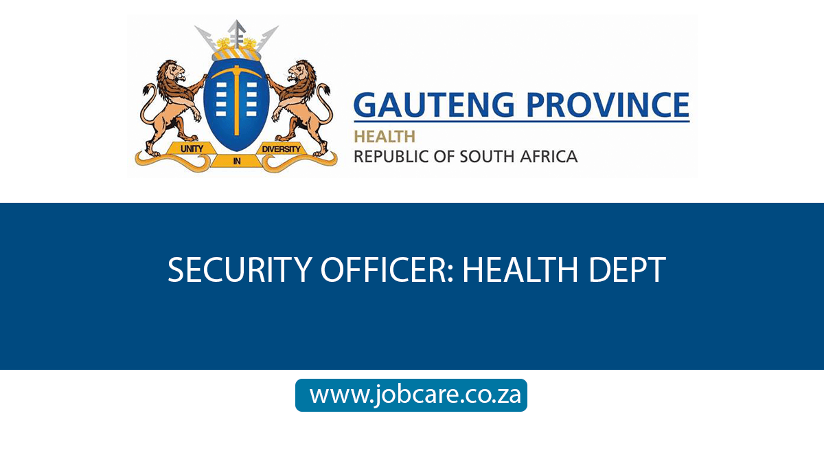 SECURITY OFFICER: HEALTH DEPT