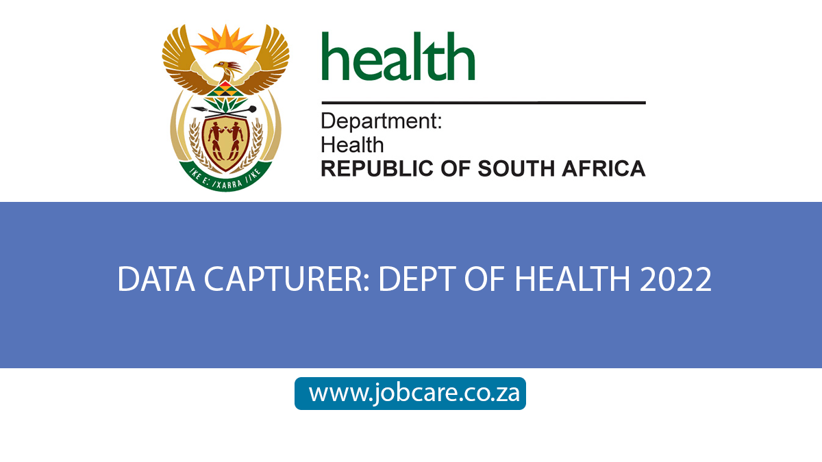 DATA CAPTURER: DEPT OF HEALTH 2022