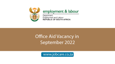Office Aid Vacancy in September 2022