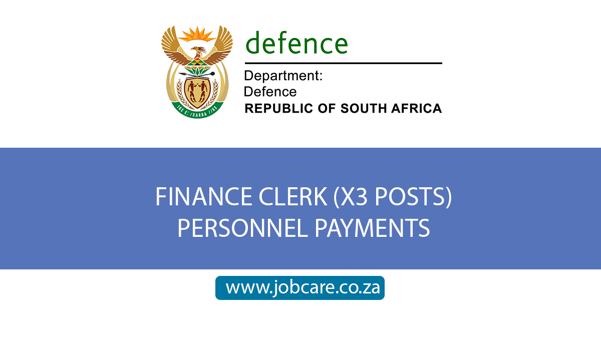 FINANCE CLERK (X3 POSTS) PERSONNEL PAYMENTS