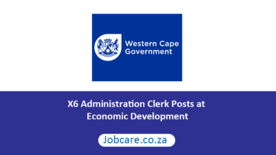 X6 Administration Clerk Posts at Economic Development
