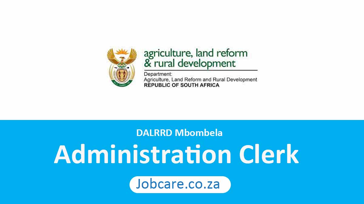 DALRRD Mbombela: Administration Clerk