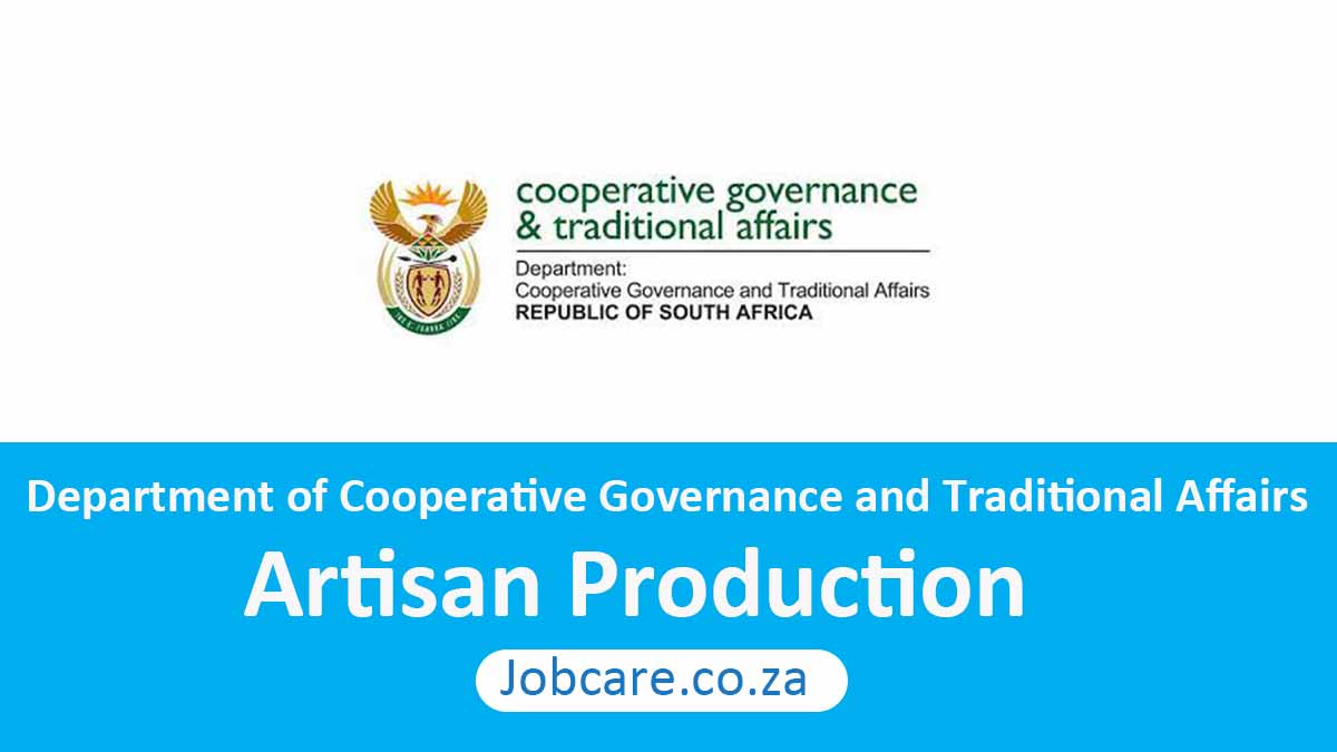 Department of Cooperative Governance and Traditional Affairs: Artisan Production