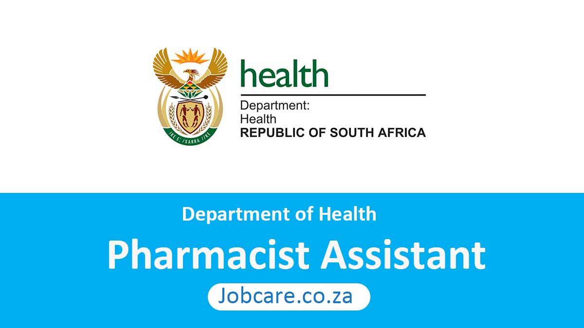 Department of Health: Pharmacist Assistant