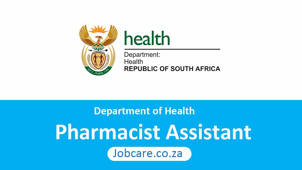 Department of Health: Pharmacist Assistant