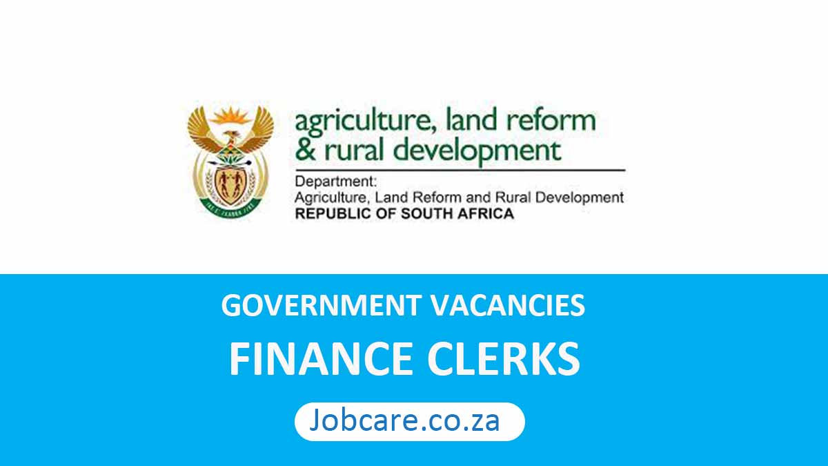 Department of Agriculture: Finance Clerk
