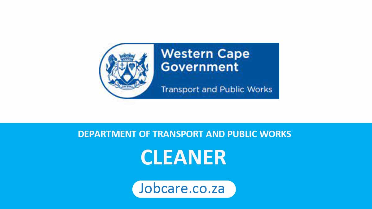 Dept of Transport and Public Works: Cleaner