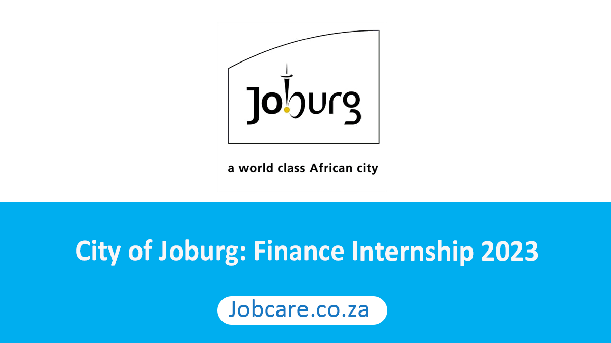 City of Joburg Finance Internship 2023