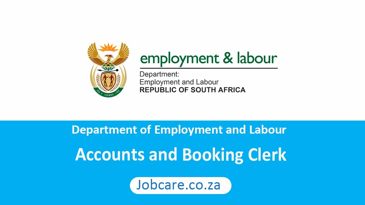 Department of Employment and Labour: Accounts and Booking Clerk