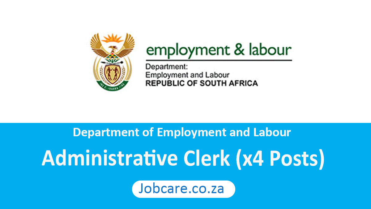 Department of Employment and Labour: Administrative Clerk