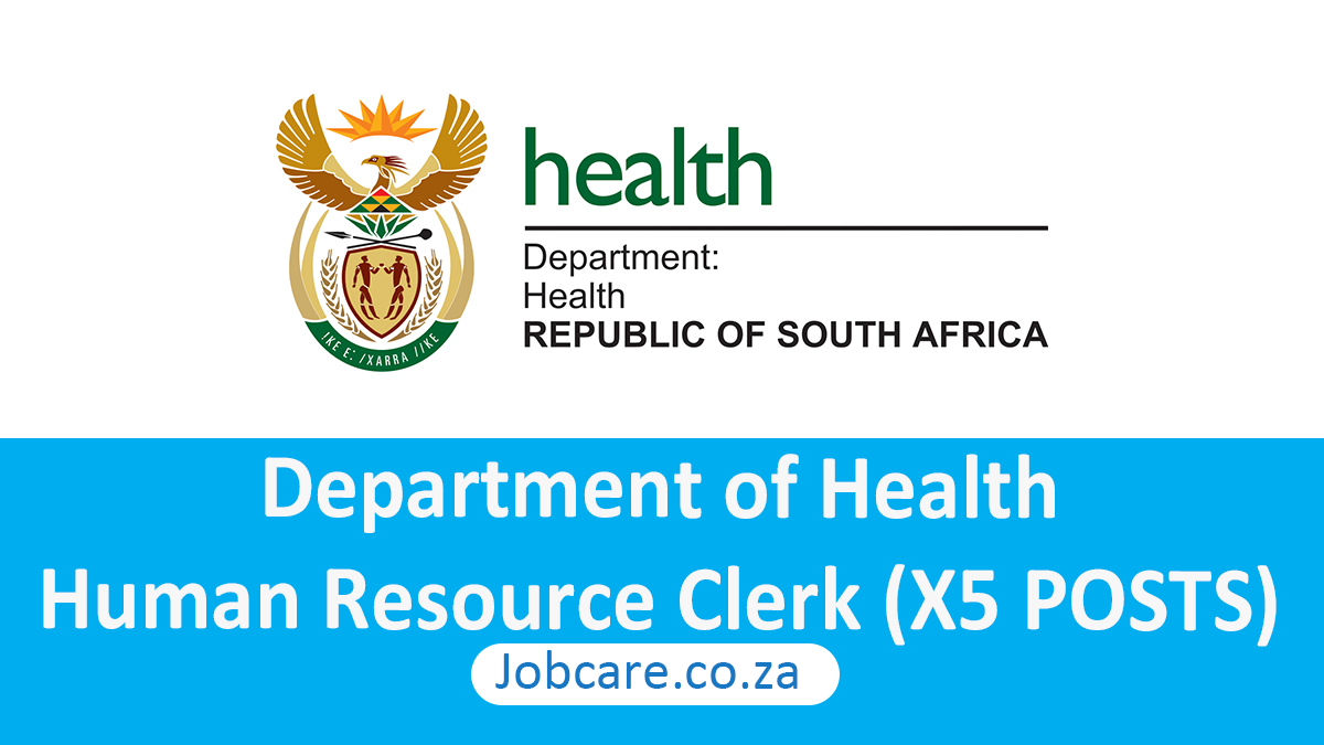 Department of Health: Human Resource Clerk (X5 POSTS)