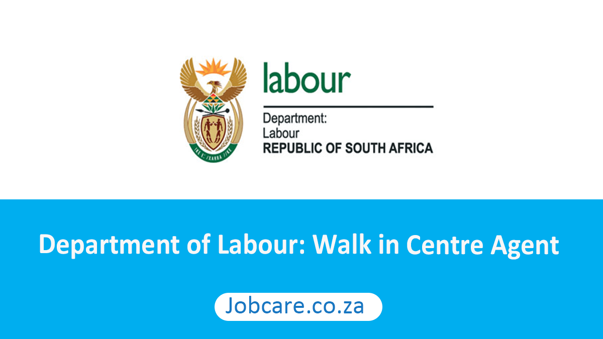 Department of Labour: Walk in Centre Agent