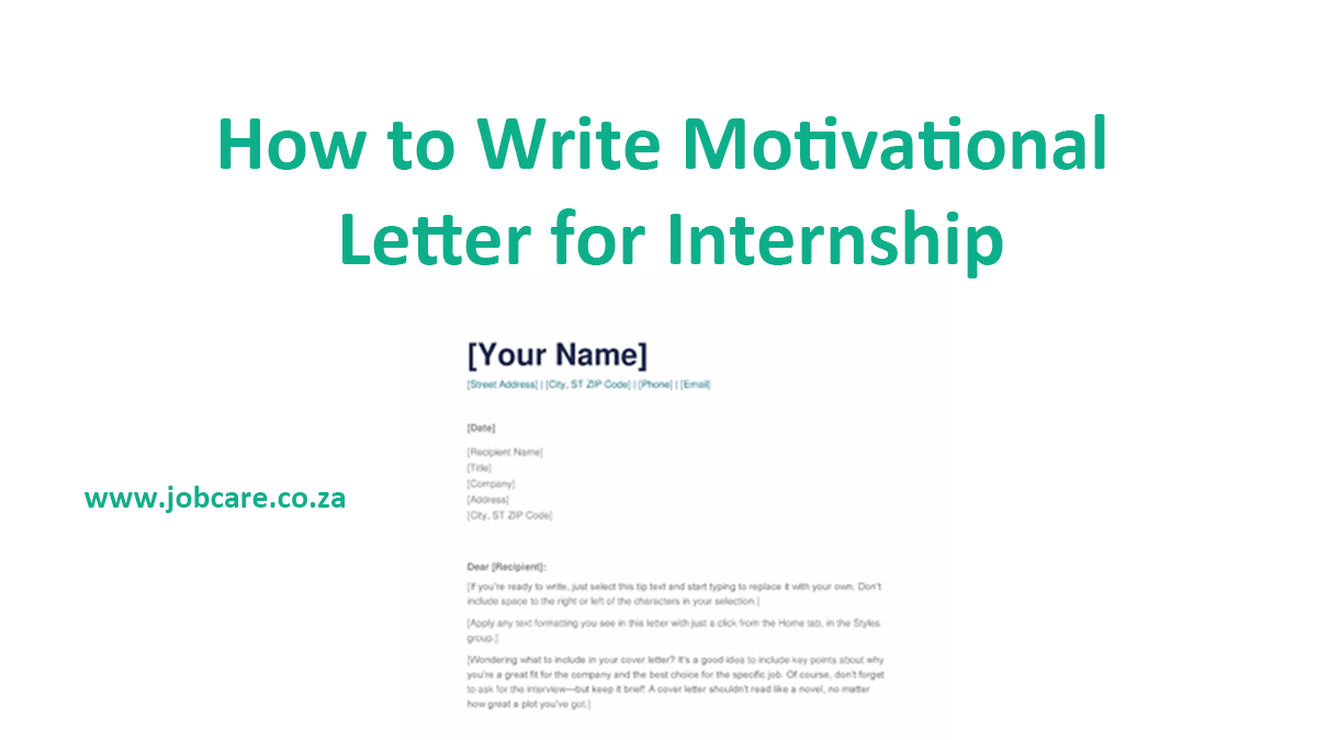 How to Write Motivational Letter for Internship