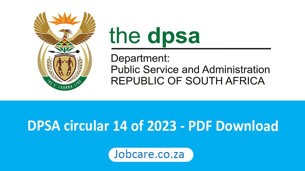 DPSA circular 14 of 2023 - PDF Download
