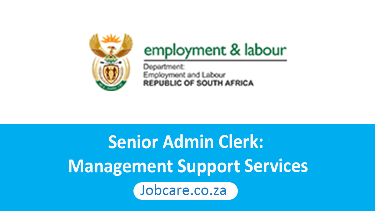 Senior Admin Clerk: Management Support Services