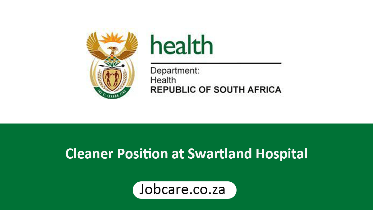 Cleaner Position at Swartland Hospital