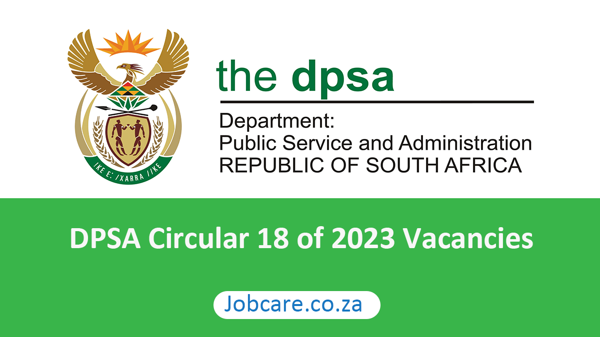 DPSA Circular 18 of 2023 Vacancies