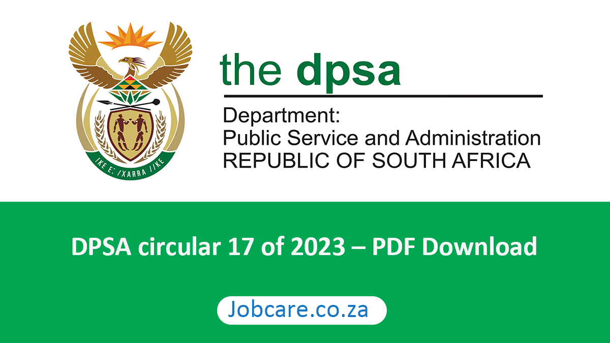 DPSA circular 17 of 2023 – PDF Download