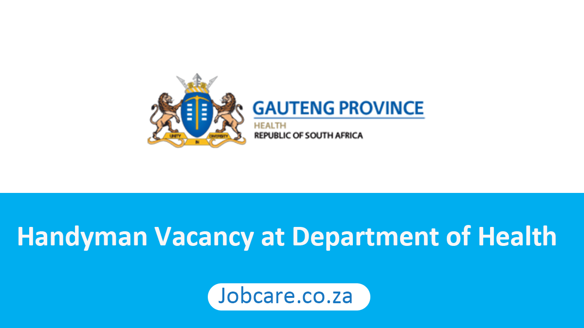 Handyman Vacancy at Department of Health