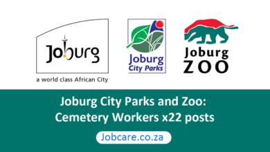 Joburg City Parks and Zoo: Cemetery Workers x22 posts