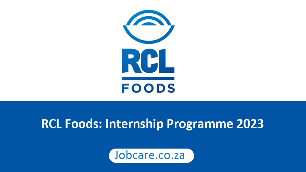 RCL Foods: Internship Programme 2023