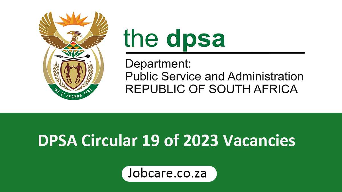 DPSA Circular 19 of 2023 Vacancies