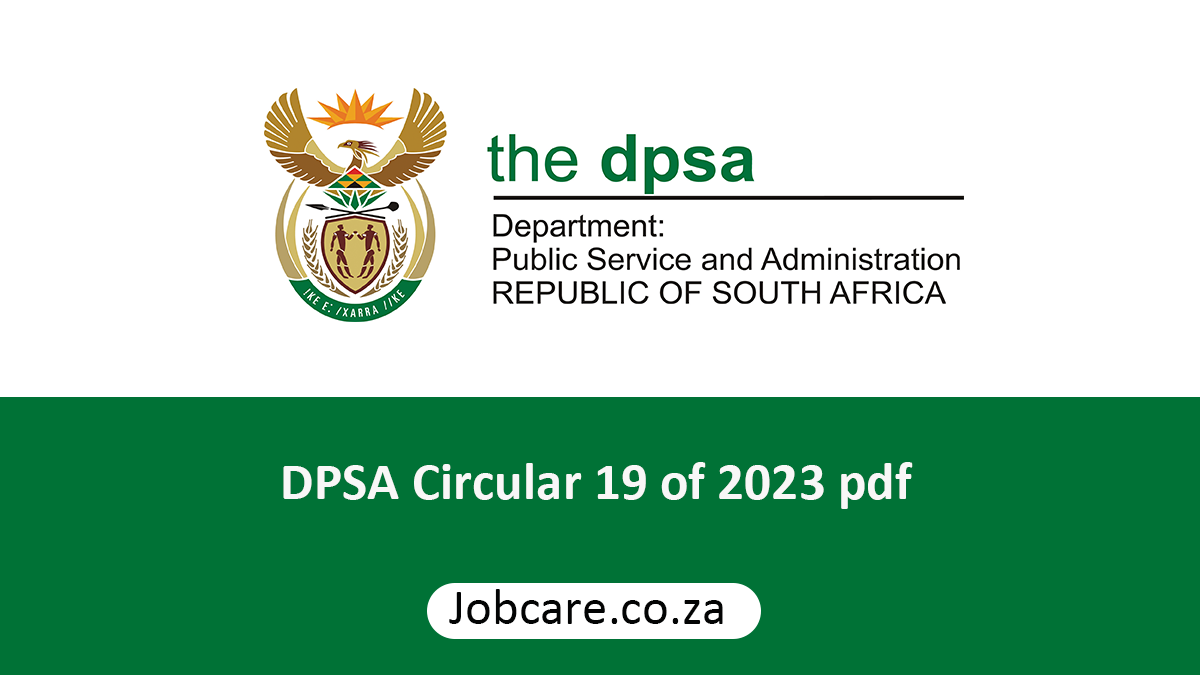 DPSA Circular 19 of 2023 pdf