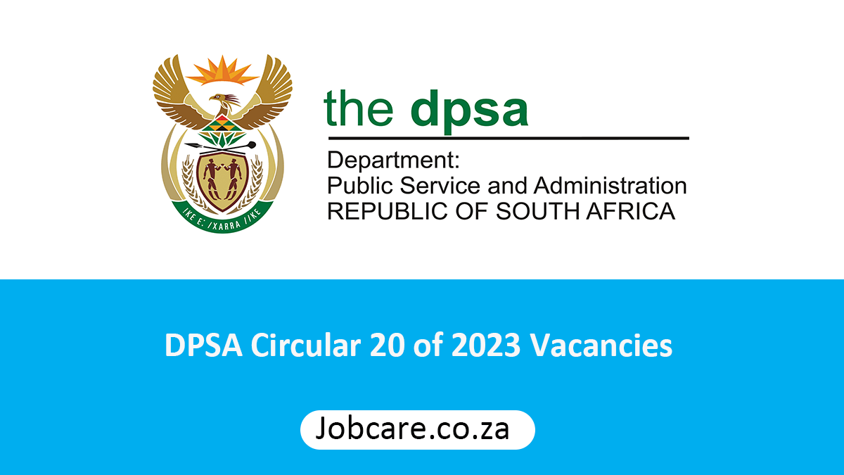DPSA Circular 20 of 2023 Vacancies