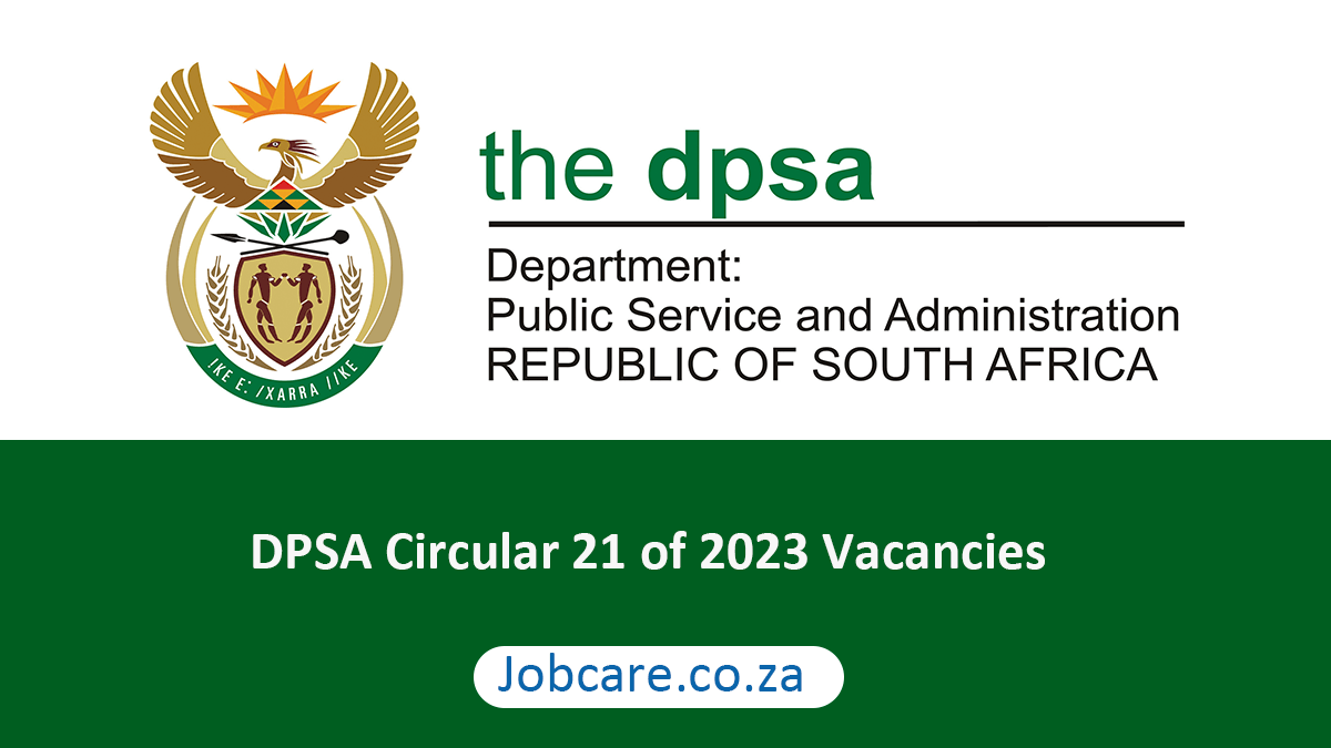 DPSA Circular 21 of 2023 Vacancies