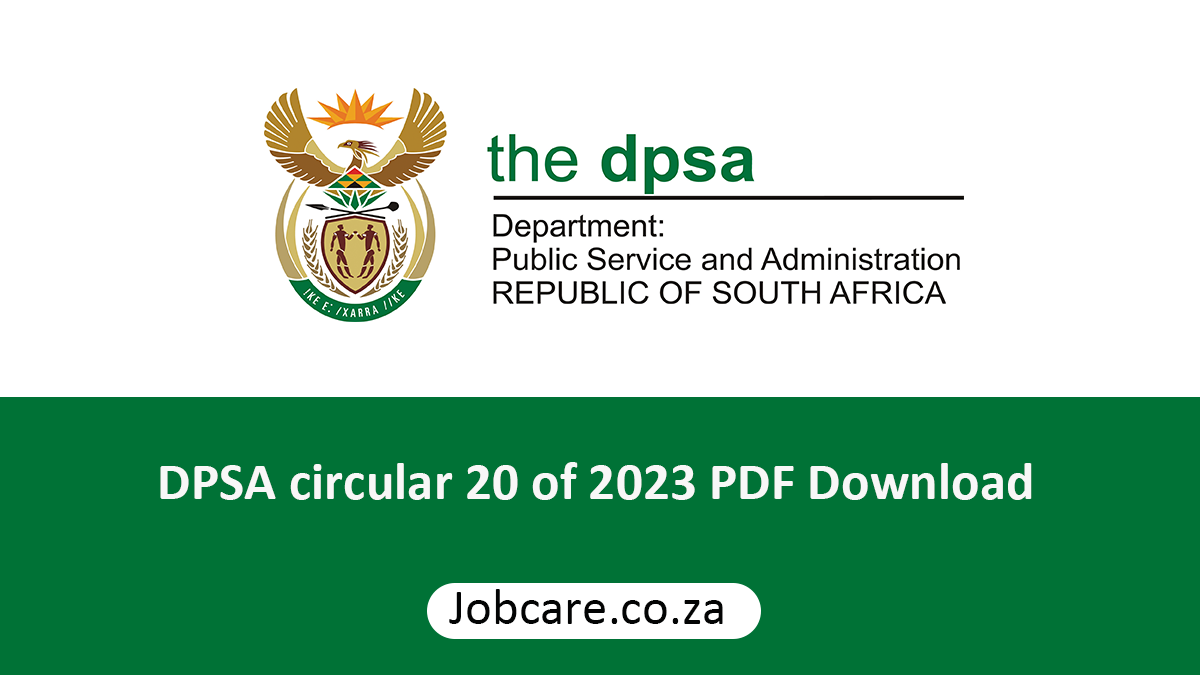 DPSA circular 20 of 2023 PDF Download