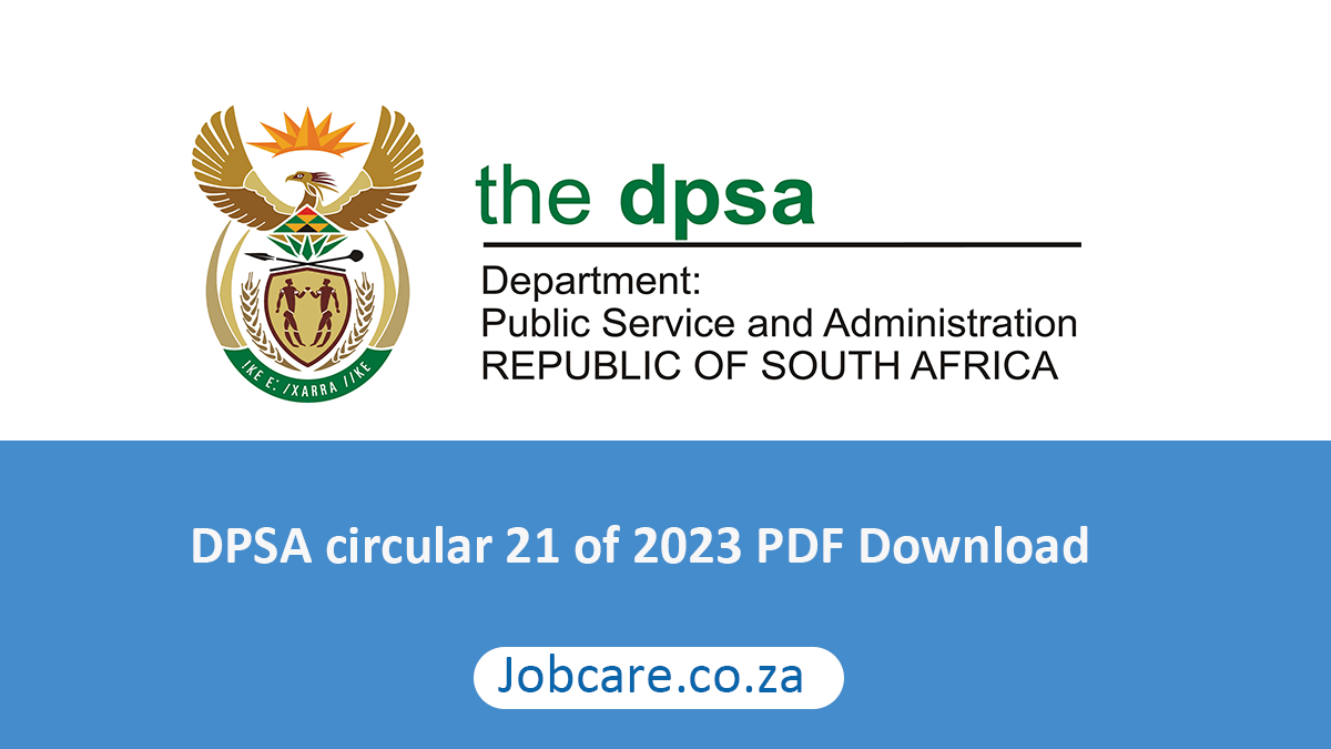 DPSA circular 21 of 2023 PDF Download