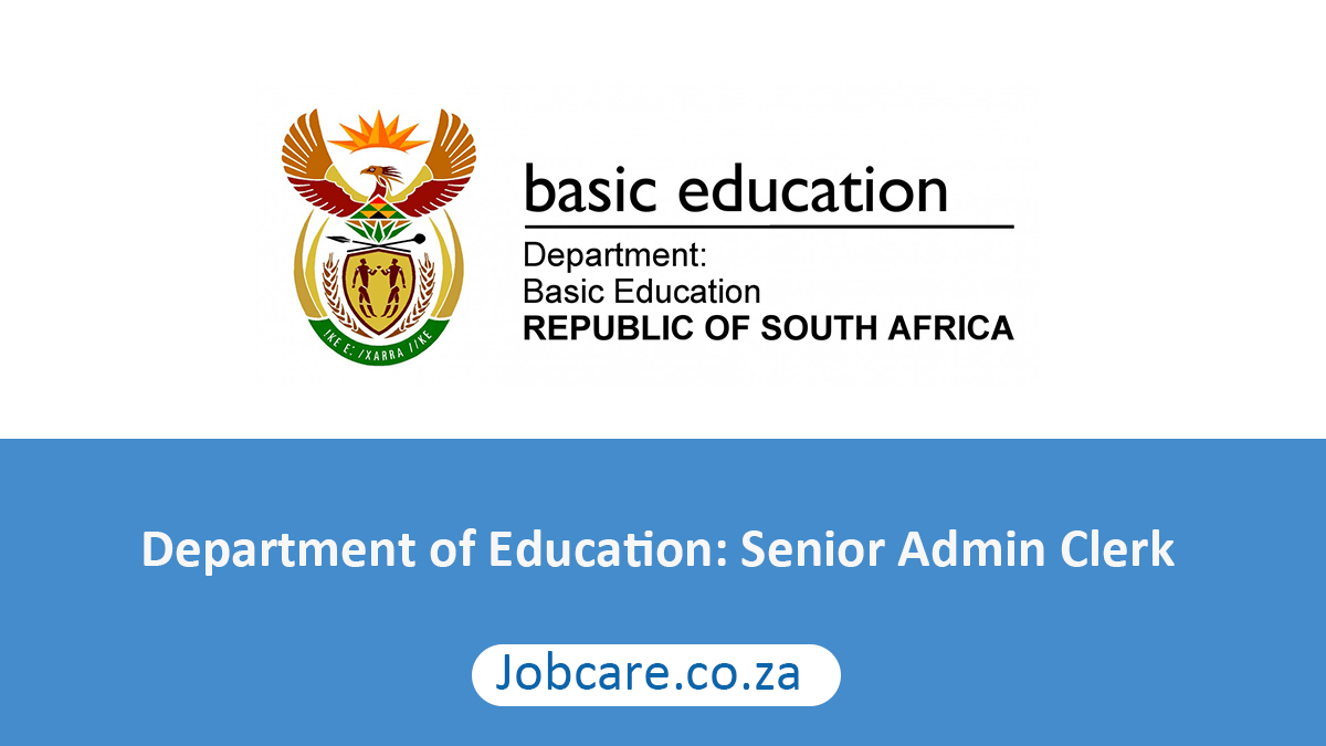 Department of Education: Senior Admin Clerk
