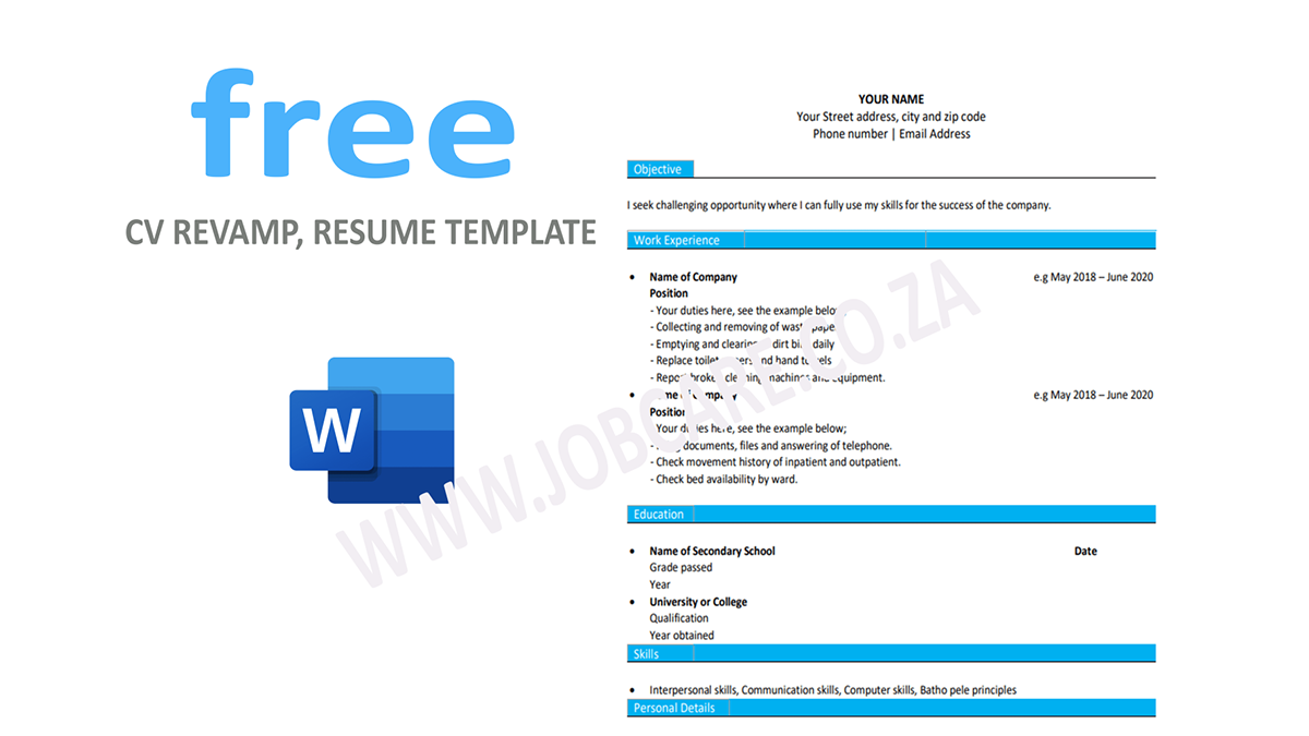 Download CV Revamp Template