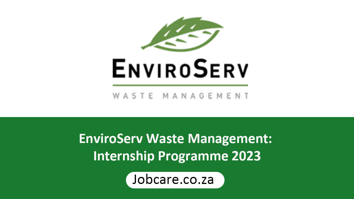 EnviroServ Waste Management: Internship Programme 2023