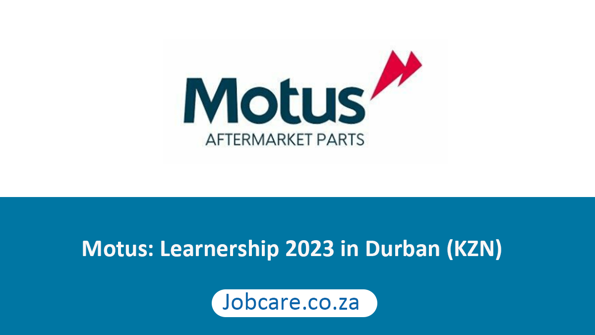 Motus: Learnership 2023 in Durban (KZN)