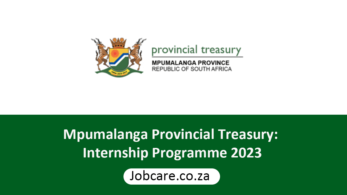 Mpumalanga Provincial Treasury: Internship Programme 2023