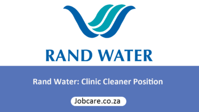 Rand Water: Clinic Cleaner Position