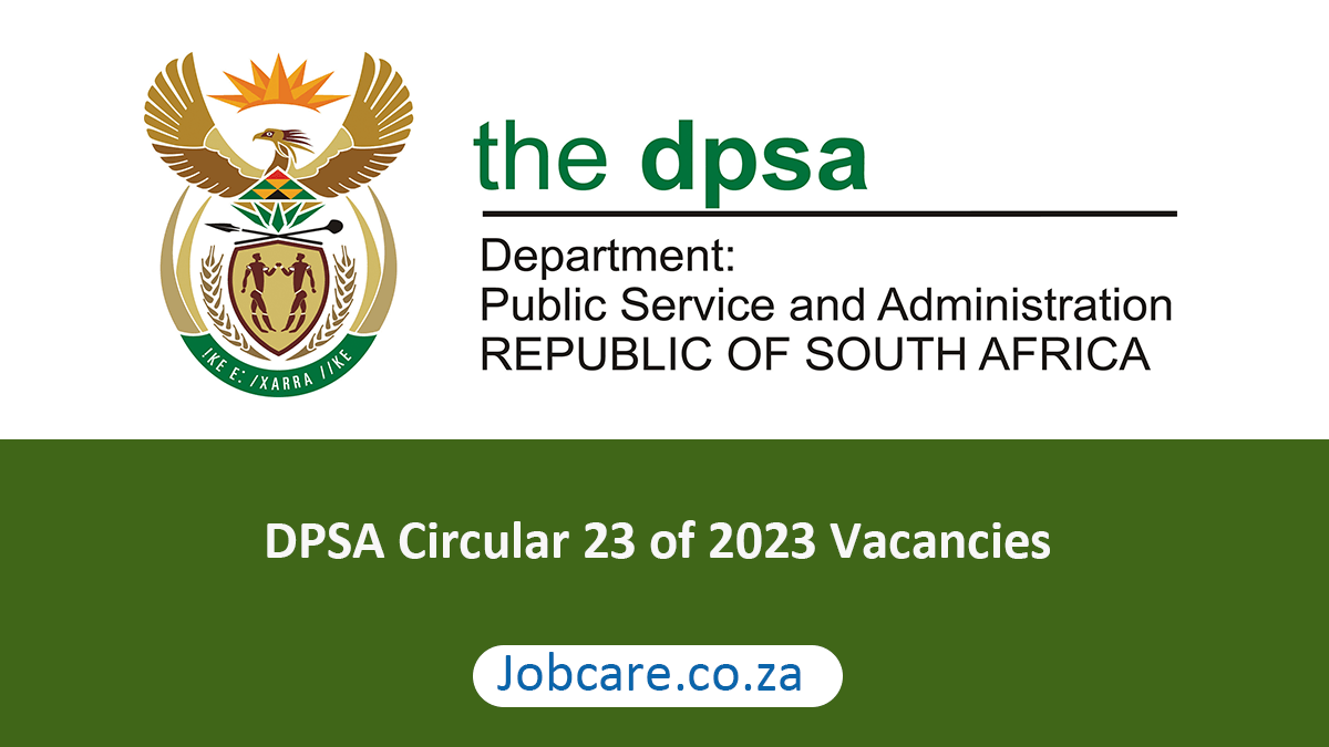 DPSA Circular 23 of 2023 Vacancies