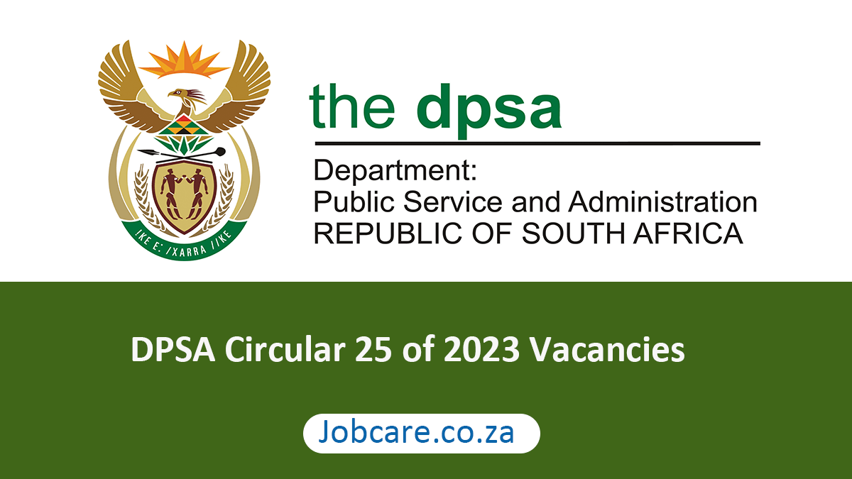 DPSA Circular 25 of 2023 Vacancies