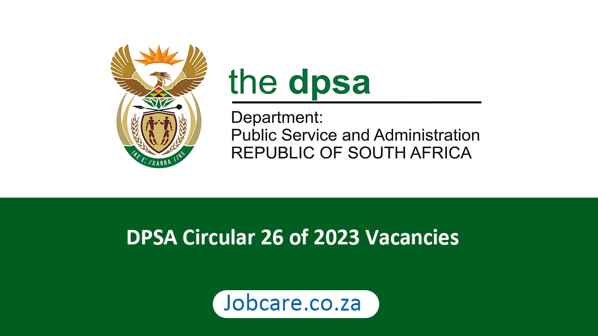 DPSA Circular 26 of 2023 Vacancies