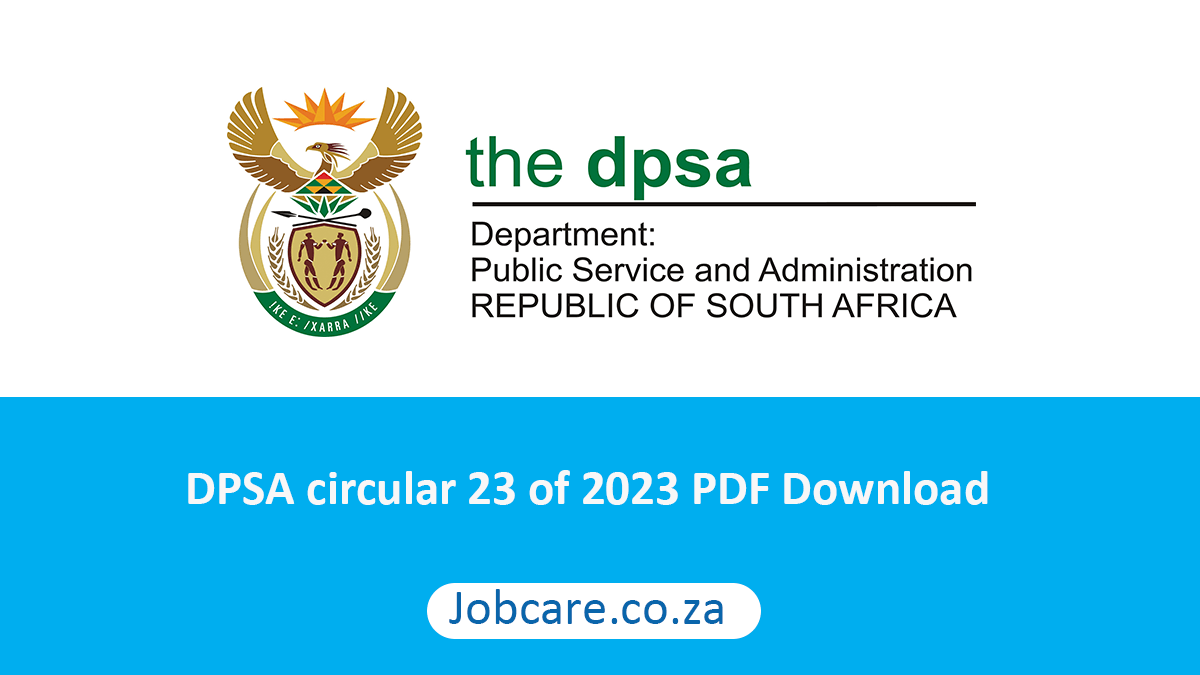 DPSA circular 23 of 2023 PDF Download